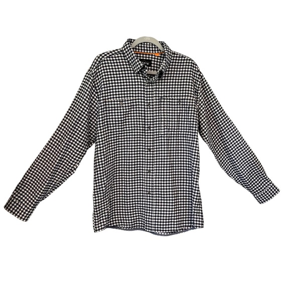 Orvis Other - Orvis Navy/White Ghingham Check Flannel Shirt, Sz L